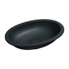 Omnires Shell M+ praustuvas montuojamas iš stalviršio apačios / įleidžiamas iš viršaus 48x31 cm, juodas matinis