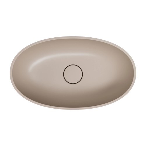 Omnires Shell M+ praustuvas montuojamas ant stalviršio 60x35 cm, spalva dune beige mat