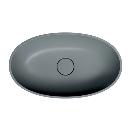 Omnires Shell M+ praustuvas montuojamas ant stalviršio 60x35 cm, pilkas matinis