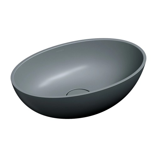 Omnires Shell M+ praustuvas montuojamas ant stalviršio 50x32 cm, pilkas matinis, SHELL500UNAG