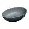 Omnires Shell M+ praustuvas montuojamas ant stalviršio 50x32 cm, pilkas matinis, SHELL500UNAG