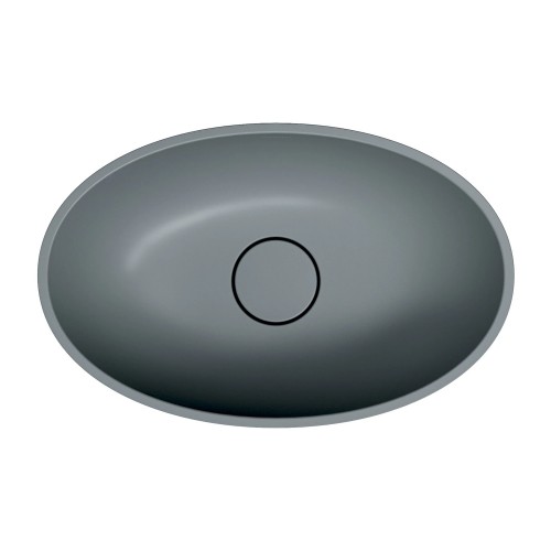Omnires Shell M+ praustuvas montuojamas ant stalviršio 50x32 cm, pilkas matinis, SHELL500UNAG