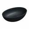 Omnires Shell M+ praustuvas montuojamas ant stalviršio 50x32 cm, juodas matinis, SHELL500UNBLV