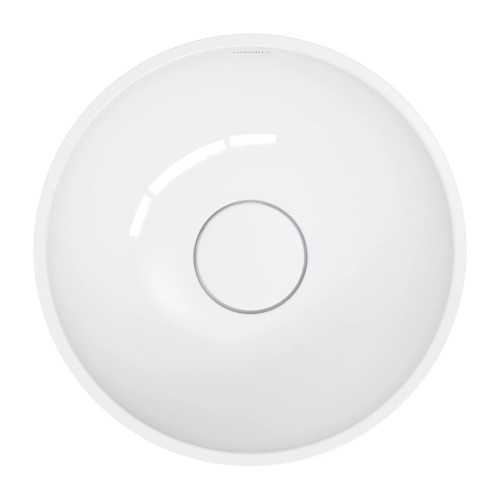 Omnires Shell M+ praustuvas montuojamas ant stalviršio Ø 35 cm, baltas blizgus, SHELL350UNBP