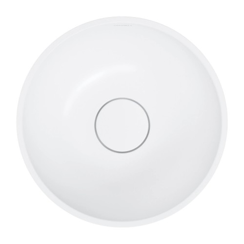 Omnires Shell M+ praustuvas montuojamas ant stalviršio Ø 35 cm, baltas matinis, SHELL350UNBM