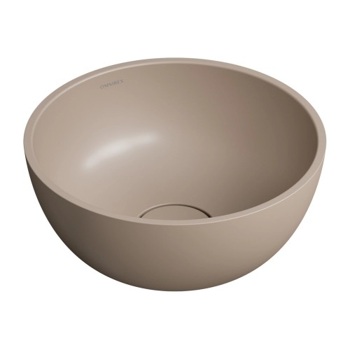 Omnires Shell M+ praustuvas montuojamas ant stalviršio Ø 35 cm, spalva dune beige mat, SHELL350UNDB