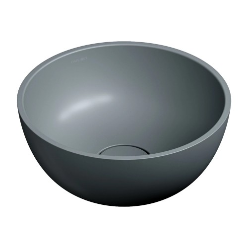 Omnires Shell M+ praustuvas montuojamas ant stalviršio Ø 35 cm, pilkas matinis, SHELL350UNAG