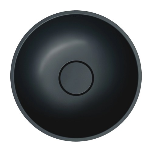 Omnires Shell M+ praustuvas montuojamas ant stalviršio Ø 35 cm, juodas matinis, SHELL350UNBLV
