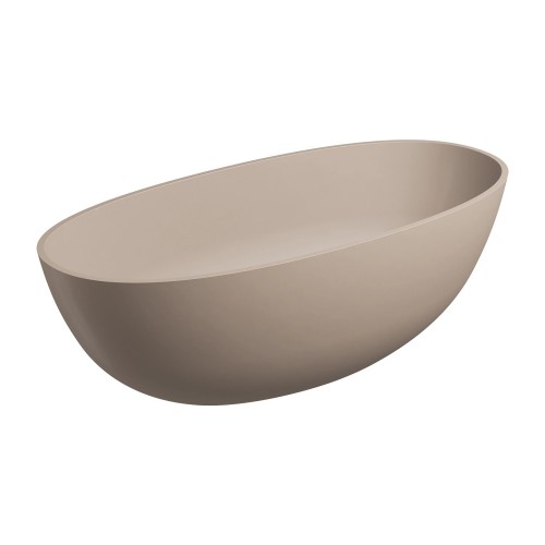 Omnires Shell M+ laisvai pastatoma akmens masės vonia 160x75 cm, spalva dune beige mat, SHELLWWDB
