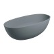 Omnires Shell M+ laisvai pastatoma akmens masės vonia 160x75 cm, matinė pilka, SHELLWWAG