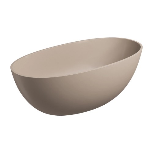 Omnires Shell M+ laisvai pastatoma akmens masės vonia 148x75 cm, spalva dune beige mat, SHELL148WWDB