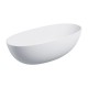 Omnires Shell M+ laisvai pastatoma akmens masės vonia 175x78 cm, matinė balta, SHELL175WWBM