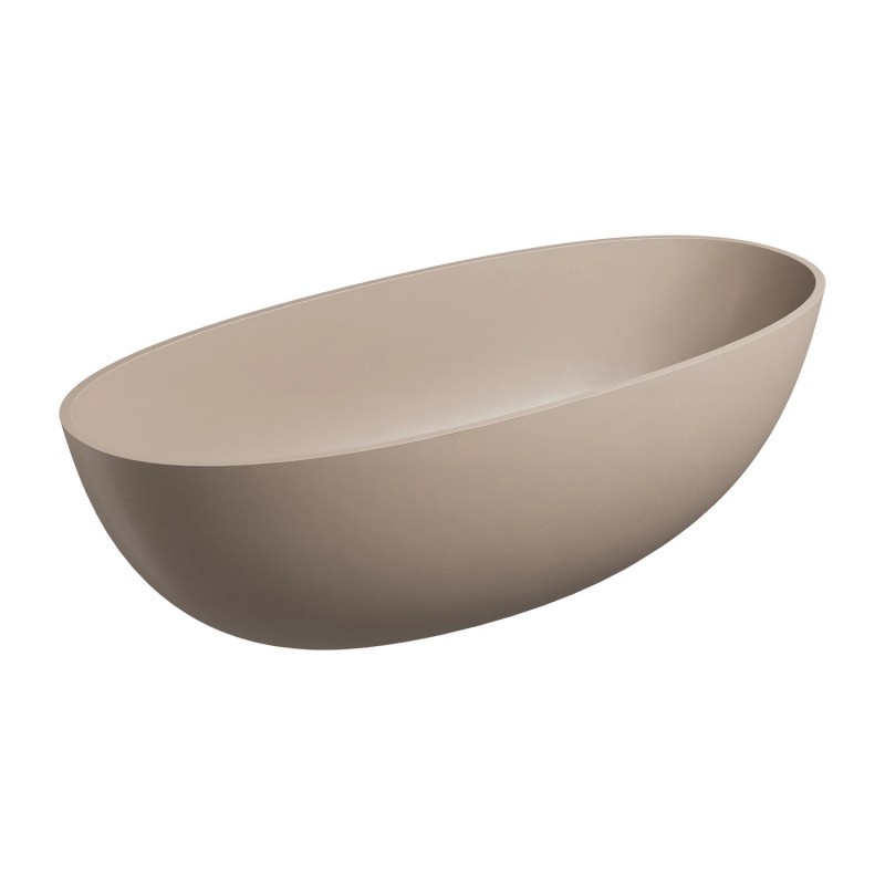 Omnires Shell M+ laisvai pastatoma akmens masės vonia 175x78 cm, spalva dune beige mat, SHELL175WWDB