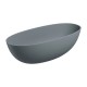 Omnires Shell M+ laisvai pastatoma akmens masės vonia 175x78 cm, matinė pilka, SHELL175WWAG