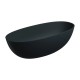 Omnires Shell M+ laisvai pastatoma akmens masės vonia 175x78 cm, matinė juoda, SHELL175WWBLV
