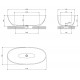 Omnires Shell M+ laisvai pastatoma akmens masės vonia 175x78 cm, matinė juoda, SHELL175WWBLV
