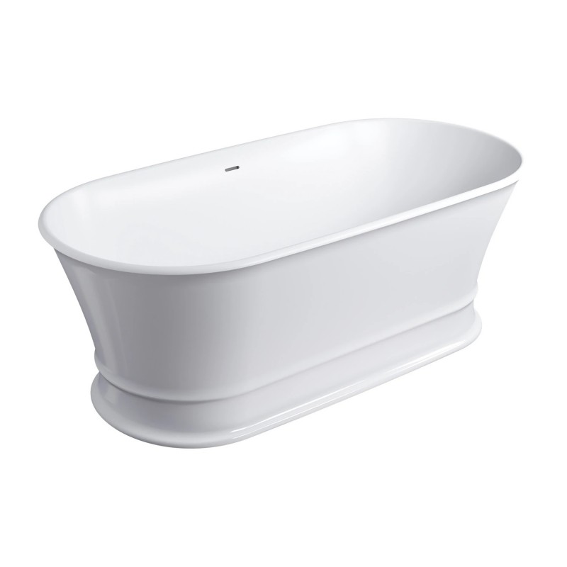 Omnires Classica laisvai pastatoma vonia 170x84 cm, blizgi balta, CLASSICA170WWZPBP