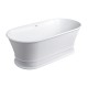 Omnires Classica laisvai pastatoma vonia 170x84 cm, balta matinė, CLASSICA170WWZPBM