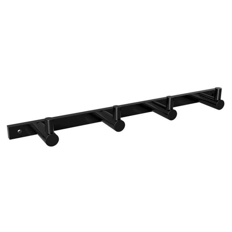 Bemeta Dark pakaba su 4 kabliukais, juoda matinė