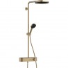 Hansgrohe Pulsify S Showerpipe 260 1jet virštinkinė dušo sistema su termostatiniu maišytuvu, spalva brushed bronze