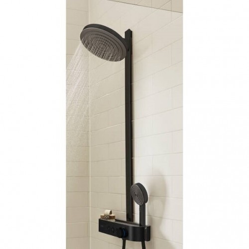Hansgrohe Pulsify S Showerpipe 260 2jet virštinkinė dušo sistema su termostatiniu maišytuvu, juoda matinė