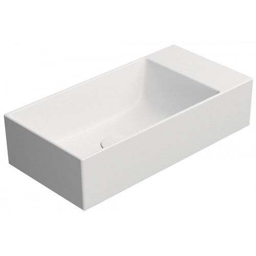 GSI Kube X praustuvas be skylės maišytuvui 50x25 cm, baltas matinis