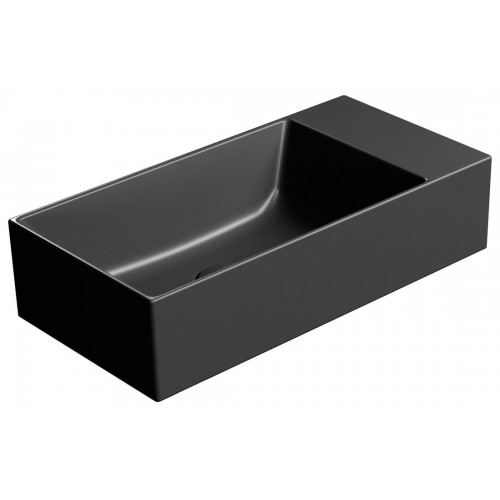 GSI Kube X praustuvas be skylės maišytuvui 50x25 cm, juodas matinis