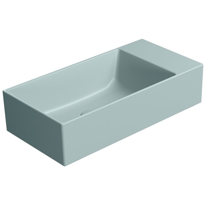 GSI Kube X praustuvas be skylės maišytuvui 50x25 cm, spalva Ghiaccio matt