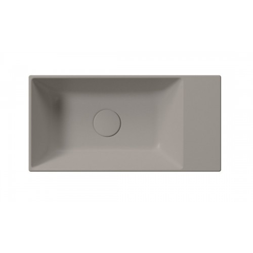GSI Kube X praustuvas be skylės maišytuvui 50x25 cm, spalva Tortora matt