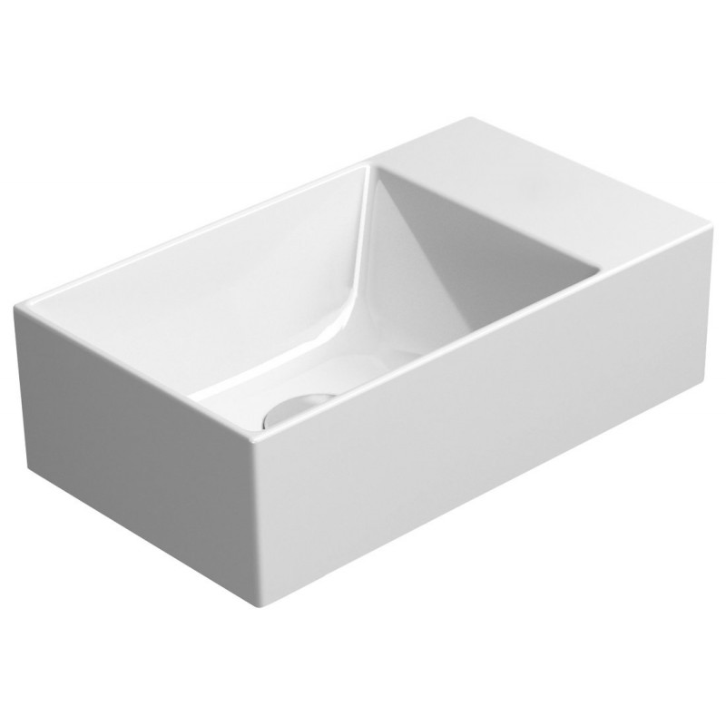 GSI Kube X praustuvas be skylės maišytuvui 40x23 cm, baltas matinis