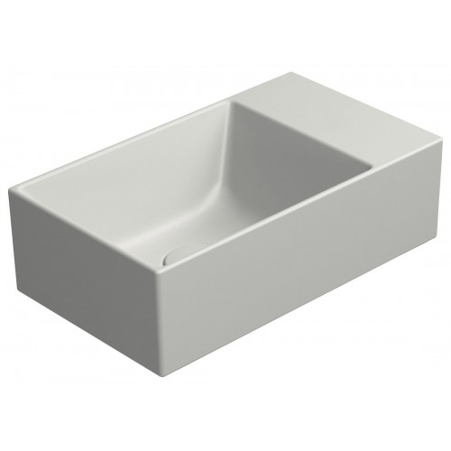 GSI Kube X praustuvas be skylės maišytuvui 40x23 cm, spalva Cenere matt