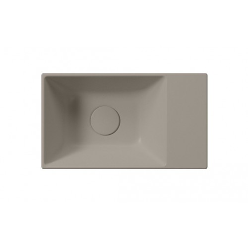 GSI Kube X praustuvas be skylės maišytuvui 40x23 cm, spalva Tortora matt