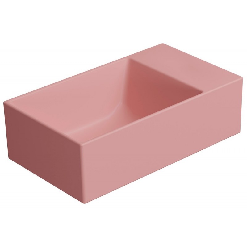GSI Kube X praustuvas be skylės maišytuvui 40x23 cm, spalva Blush matt