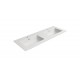 GSI Pura dvigubas praustuvas su skyle maišytuvui 122x46 cm, baltas matinis