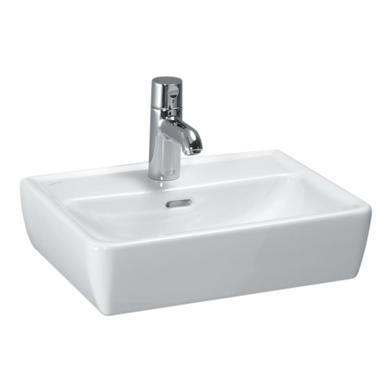 Laufen Pro praustuvas su nušlifuota apačia 45x34 cm, baltas blizgus