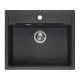 Reginox Amsterdam 54 granitinė plautuvė montuojama iš viršaus 60x51 cm, juoda (Black Silvery)