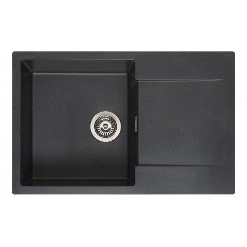 Reginox Amsterdam 78 granitinė plautuvė montuojama iš viršaus 78x50 cm, juoda (Black Silvery)
