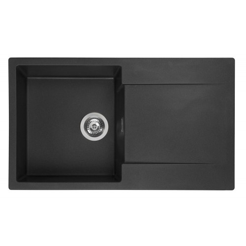 Reginox Amsterdam 10 granitinė plautuvė montuojama iš viršaus 86x50 cm, juoda (Black Silvery)