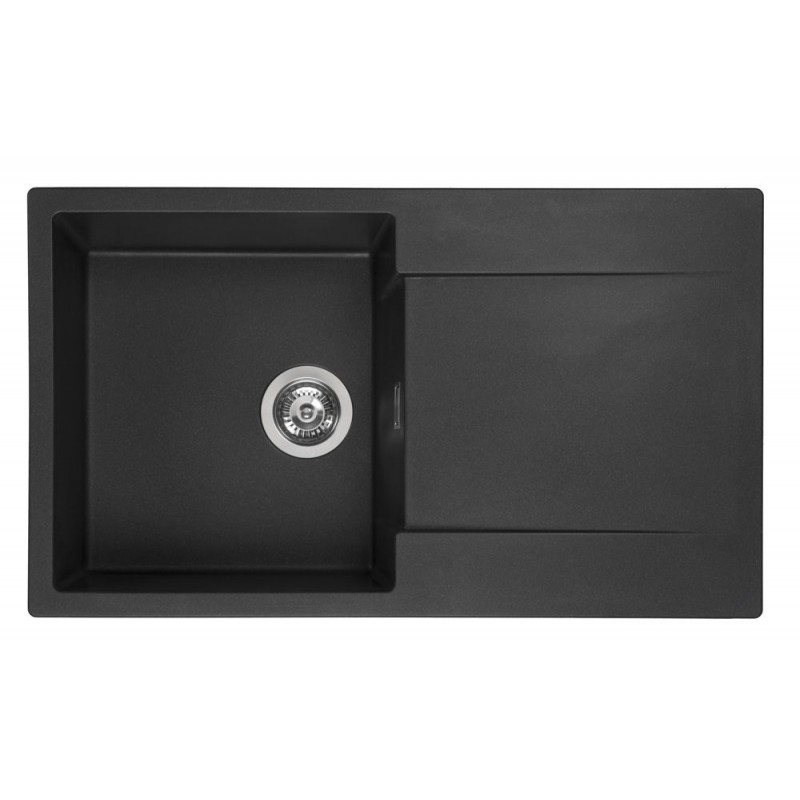 Reginox Amsterdam 10 granitinė plautuvė montuojama iš viršaus 86x50 cm, juoda (Black Silvery)