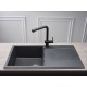 Reginox Amsterdam 10 granitinė plautuvė montuojama iš viršaus 86x50 cm, juoda (Black Silvery)
