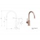 Reginox Cano Copper II maišytuvas plautuvei, braižyto vario spalva PVD, R30493