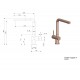 Reginox Cedar Copper II maišytuvas plautuvei su ištraukiamu dušeliu, braižyto vario spalva PVD, R38789