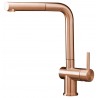 Reginox Cedar Copper II maišytuvas plautuvei su ištraukiamu dušeliu, braižyto vario spalva PVD, R38789
