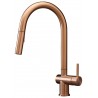 Reginox Flint Copper II maišytuvas plautuvei su ištraukiamu dušeliu, braižyto vario spalva PVD, R38826
