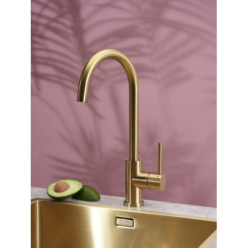Reginox Cano Gold II maišytuvas plautuvei, braižyto aukso spalva PVD, R38949
