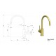 Reginox Cano Gold II maišytuvas plautuvei, braižyto aukso spalva PVD, R38949