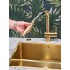 Reginox Cedar Gold II maišytuvas plautuvei su ištraukiamu dušeliu, braižyto aukso spalva PVD, R38796
