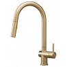 Reginox Flint Gold II maišytuvas plautuvei su ištraukiamu dušeliu, braižyto aukso spalva PVD, R38833