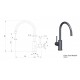 Reginox Cano Gun Metal II maišytuvas plautuvei, gun metal spalva PVD, R38932