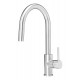 Reginox Huron RVS maišytuvas plautuvei su ištraukiamu dušeliu, brushed stainless steel spalva, R34576